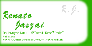 renato jaszai business card